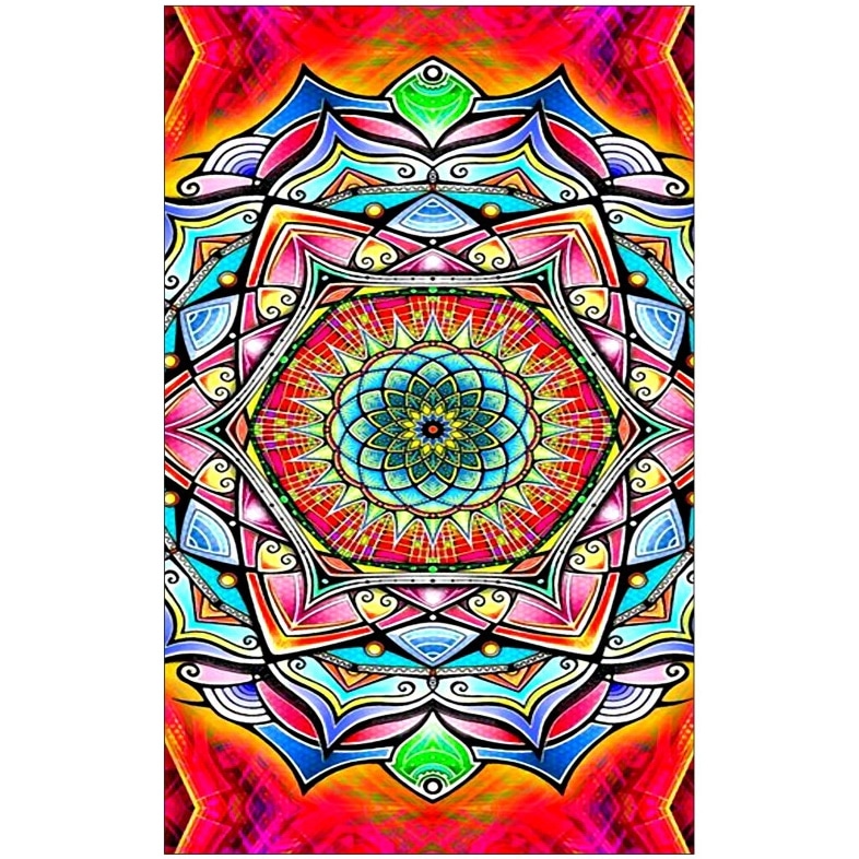 Toalla de Playa Microfibra Mandala Multicolor