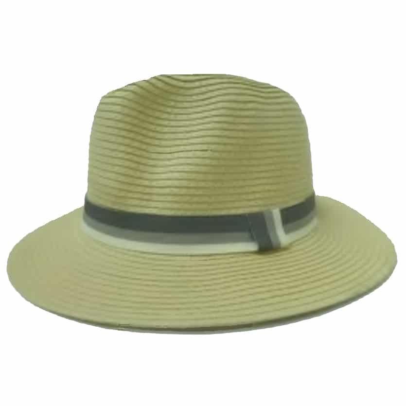 Unisex Hat with Striped Ribbon