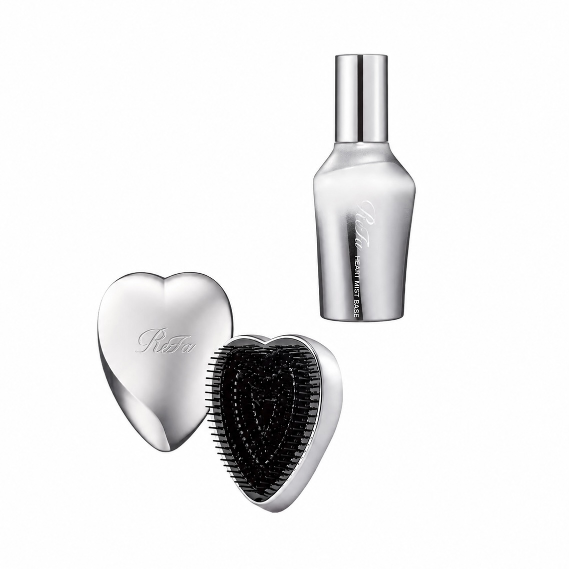 REFA Heart Brush + Heart Mist Base Set (Silver)