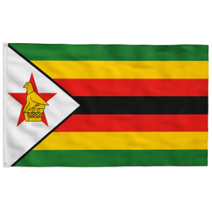 Zimbabwe Flag Polyester 150×90 with Grommets