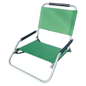 Iron and Canvas Low Beach Chair with Handle