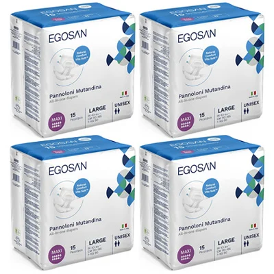 Fraldas EGOSAN COMFORT MAXI 9G L (4×15 uni)