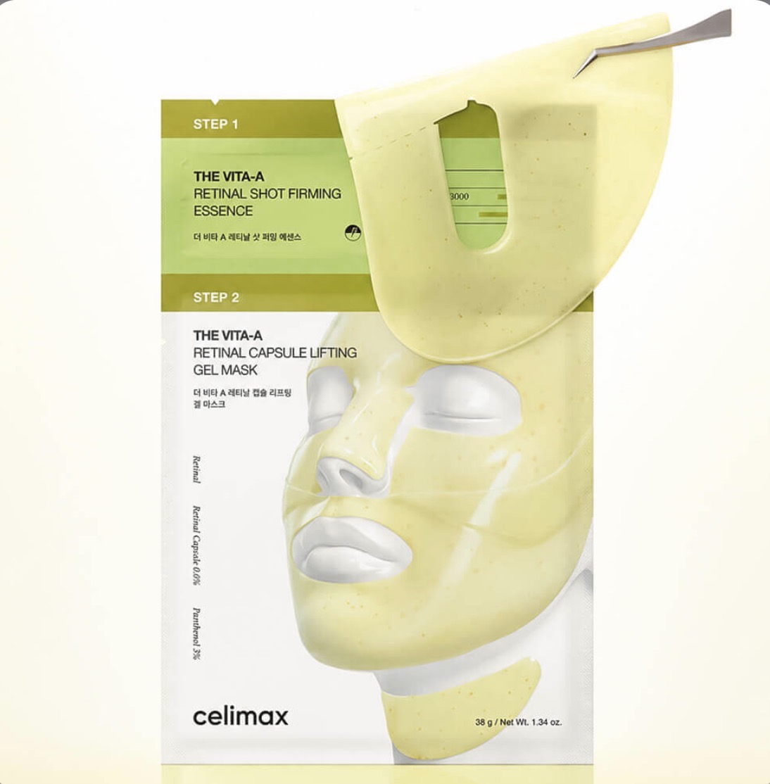 CELIMAX The Vita-A Retinal Shot 2-Step Gel Mask  – 4 Sheets