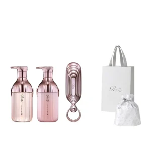REFA Milk Protein Shampoo & Treatment Pink & Shampoo Brush Milk