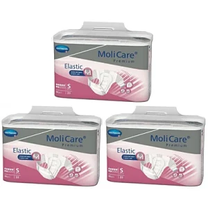 Fraldas MOLICARE PREMIUM ELASTIC 7 GOTAS S (3×30 uni)