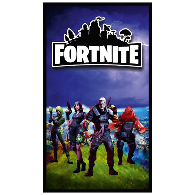 Toalha de Praia Microfibra Fortnite Fundo Paisagem Azul