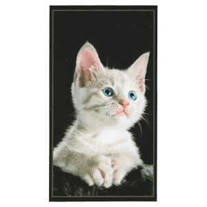 Kitten Black Microfiber Beach Towel