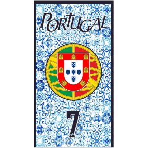 Toalla de Playa de Microfibra Azulejos Escudo Portugal 7