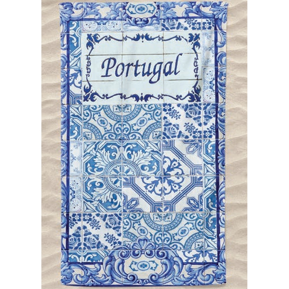 Traditional Portuguese Tiles Microfiber Beach Towel