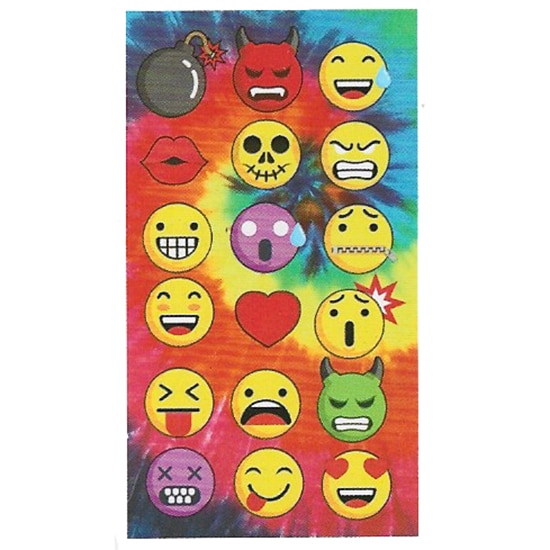 Multicolored Emojis Microfiber Beach Towel