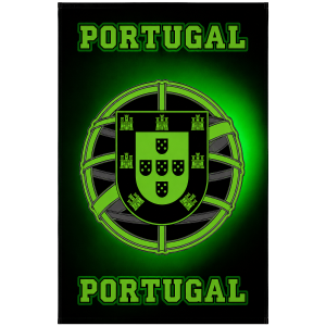 Toalla de Playa Microfibra Escudo Portugal Verde Luminoso