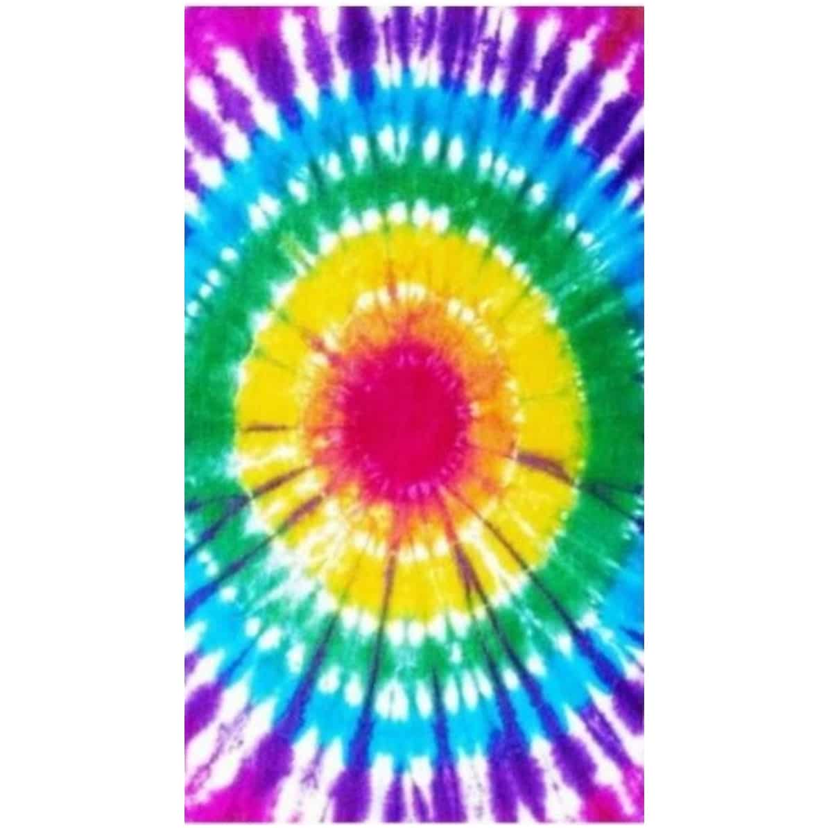 Multicolored Tie-Dye Microfiber Beach Towel