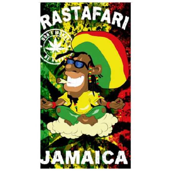 Toalha de Praia Microfibra Rastafari Jamaica