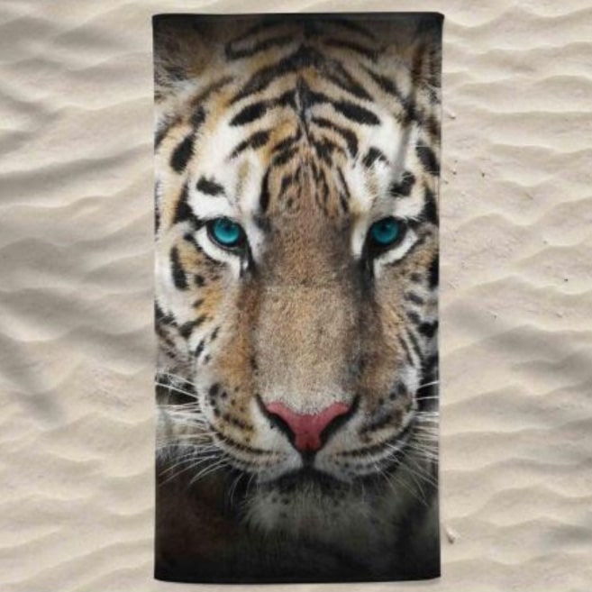 Tiger Microfiber Beach Towel - Image 3