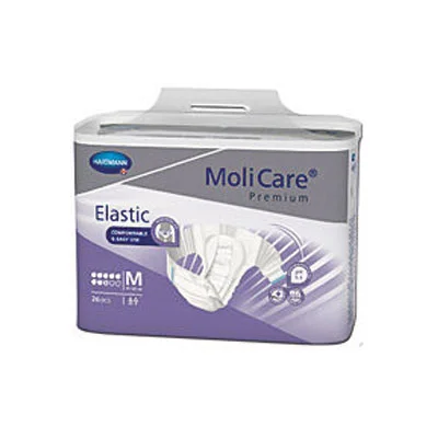 Fraldas MOLICARE PREMIUM ELASTIC 8 GOTAS M (26 uni)