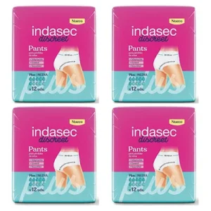 Cuecas-fraldas INDASEC PANT PLUS M (4×12 uni)