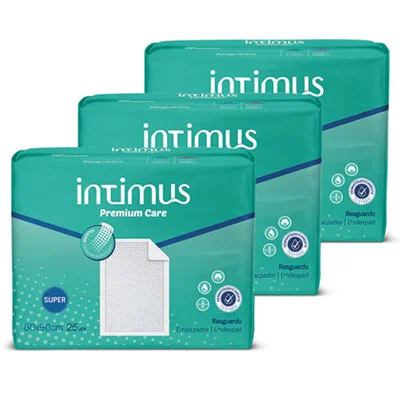 Resguardos descartáveis INTIMUS SUPER 60×90 (3×25 uni)
