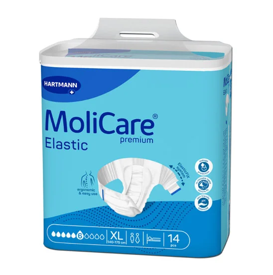 Fraldas MOLICARE PREMIUM 6 GOTAS XL (14 uni)