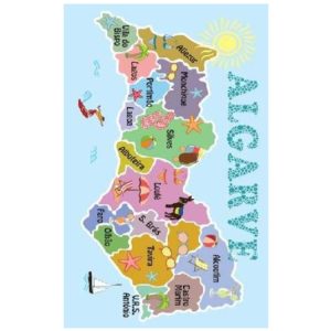 Toalla de Playa Microfibra Algarve Mapa